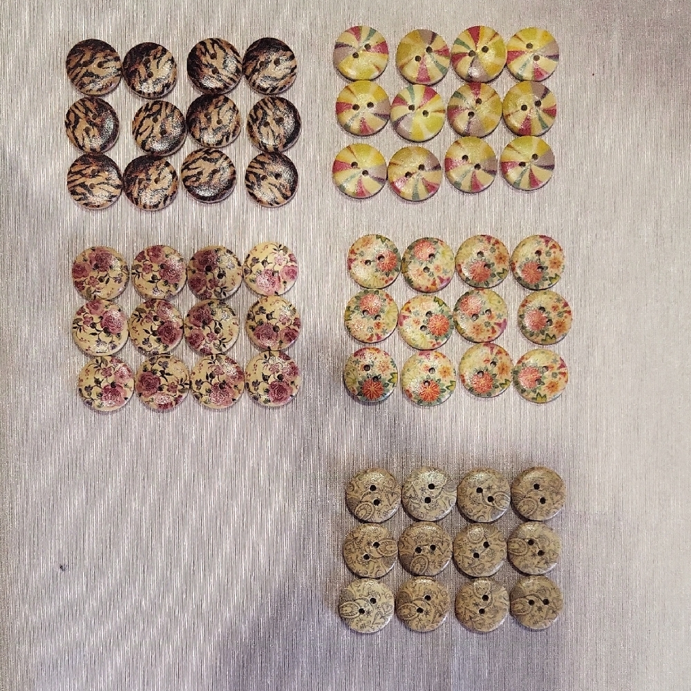Wood Button Lot